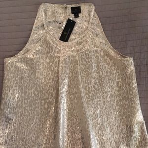 Worthington Gold and Creme Blouse
